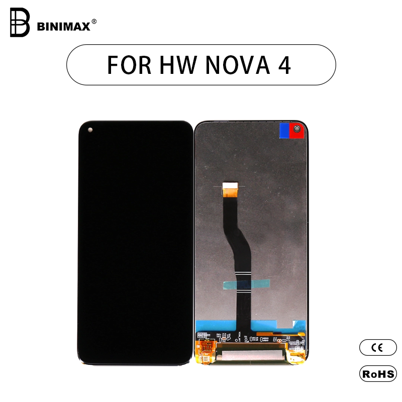 BINIMAX mobiltelefon TFT LCD-skärmar Monteringsdisplay för HW nova 4